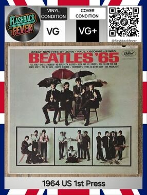 THE BEATLES•Beatles '65•Dec 15, 1964 US (#T 2228) Pinckneyville, 1st Press Mono